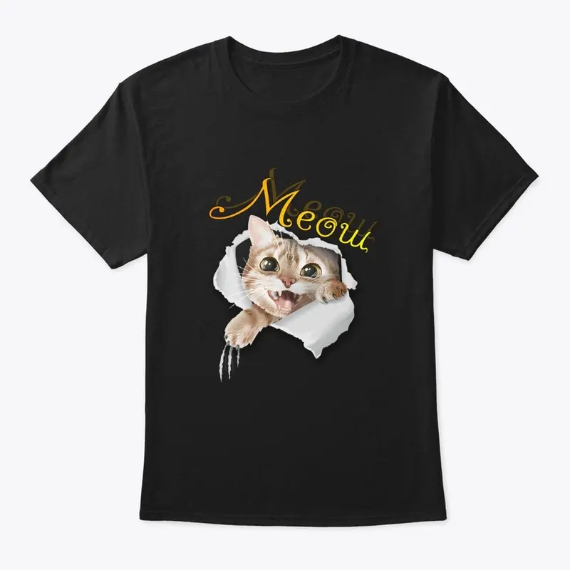 meow cat A funny design